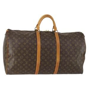 LOUIS VUITTON Monogram Keepall 60 Boston Bag M41422 LV Auth 160919
